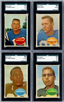 1960 Topps Football Complete Set of 132 Cards with 12 SGC Graded 